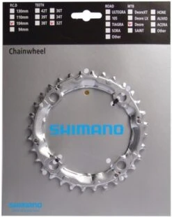 Shimano Deore 2000 4-Arm 32 Zähne N-Type IG Silber Stahl (längere Lebensdauer) Y-1DS98010