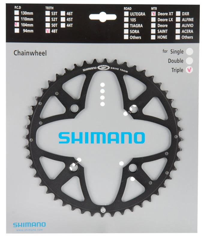 Shimano XT Ab 2004 4-Arm 9-fach 48 Zähne U-Type IG Alu Schwarz Y-1F998030 Ausverkauft 3 Shimano XT Ab 2004 4-Arm 9-fach 48 Zähne U-Type IG Alu Schwarz Y-1F998030 Ausverkauft