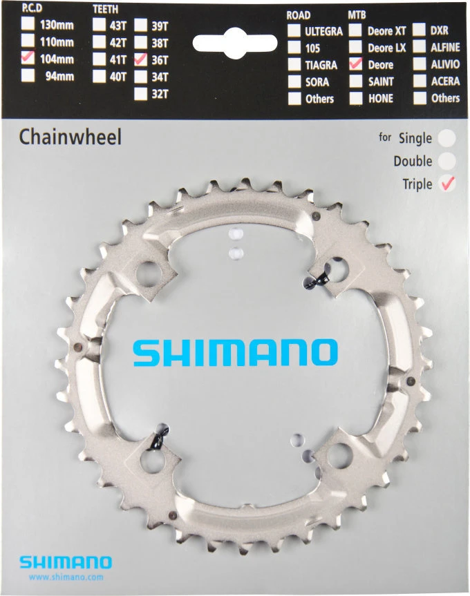 Shimano Deore Ab 2007 36 Zähne U-Type Silber Y-1J898080 3 Shimano Deore Ab 2007 36 Zähne U-Type Silber Y-1J898080