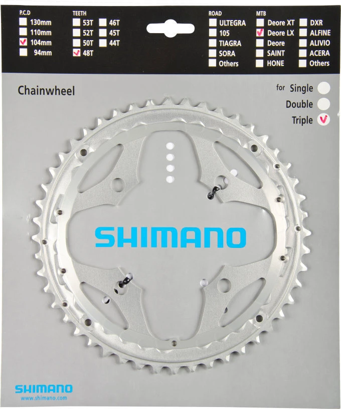 Shimano LX Ab 2009 4-Arm 9-fach 48 Zähne AD-Type IG Alu Silber Y-1KS98080 3 Shimano LX Ab 2009 4-Arm 9-fach 48 Zähne AD-Type IG Alu Silber Y-1KS98080